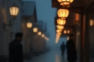 野渡无人封面:空荡的渡口石阶延伸到水边
